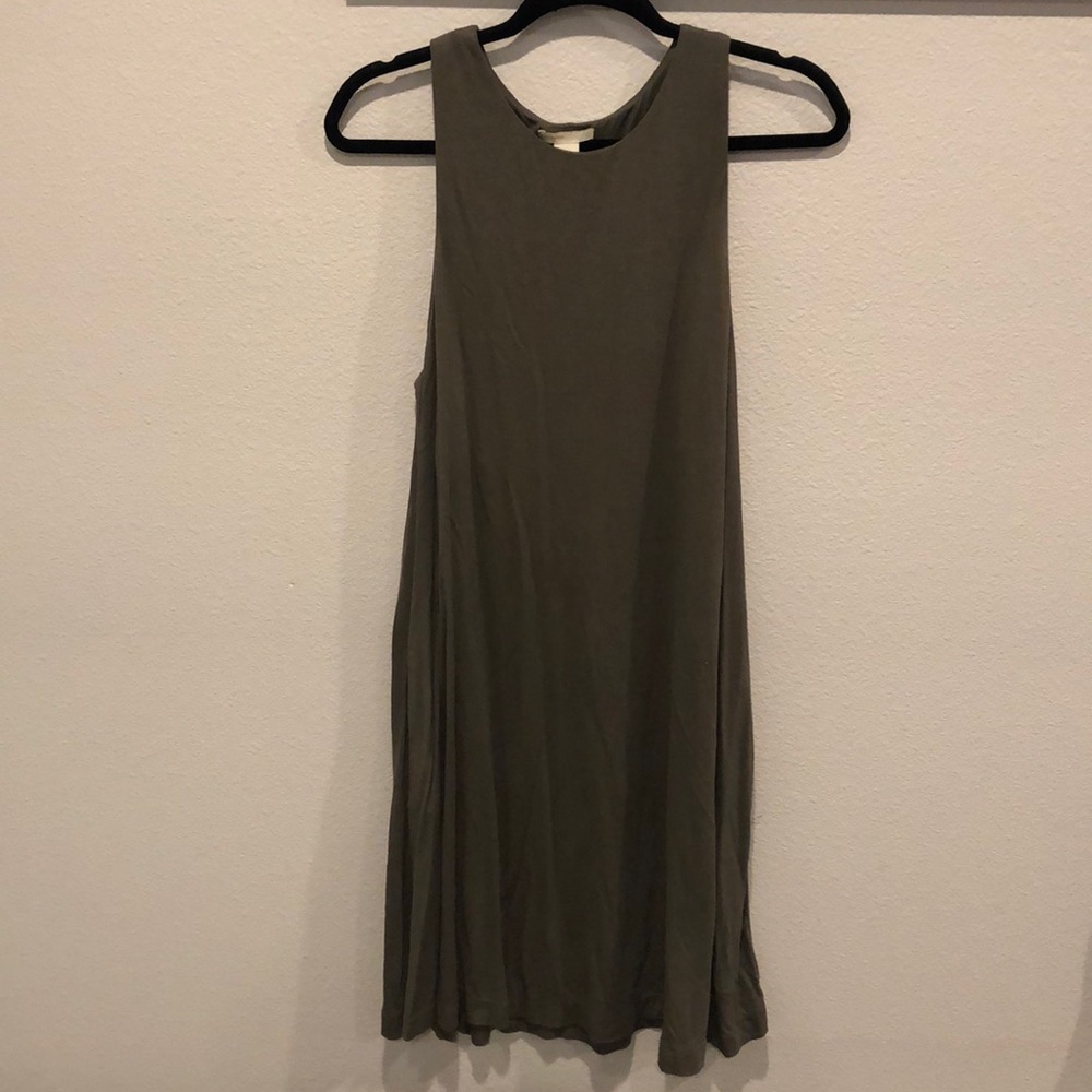 Green mini dress